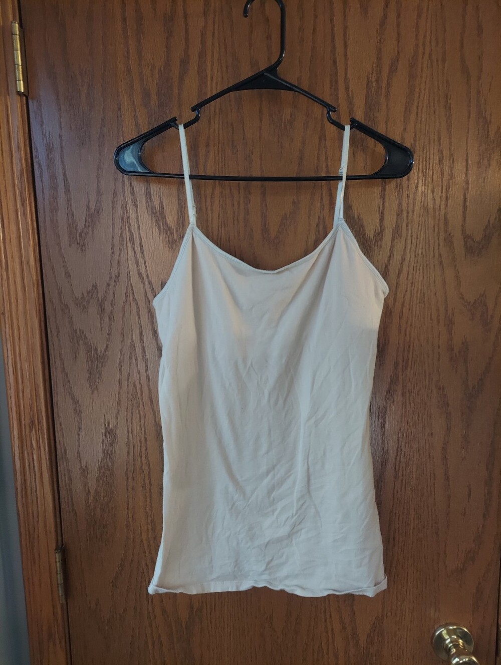 No Boundaries Beige Cami Top Adjustable Straps Size XL (15-17)